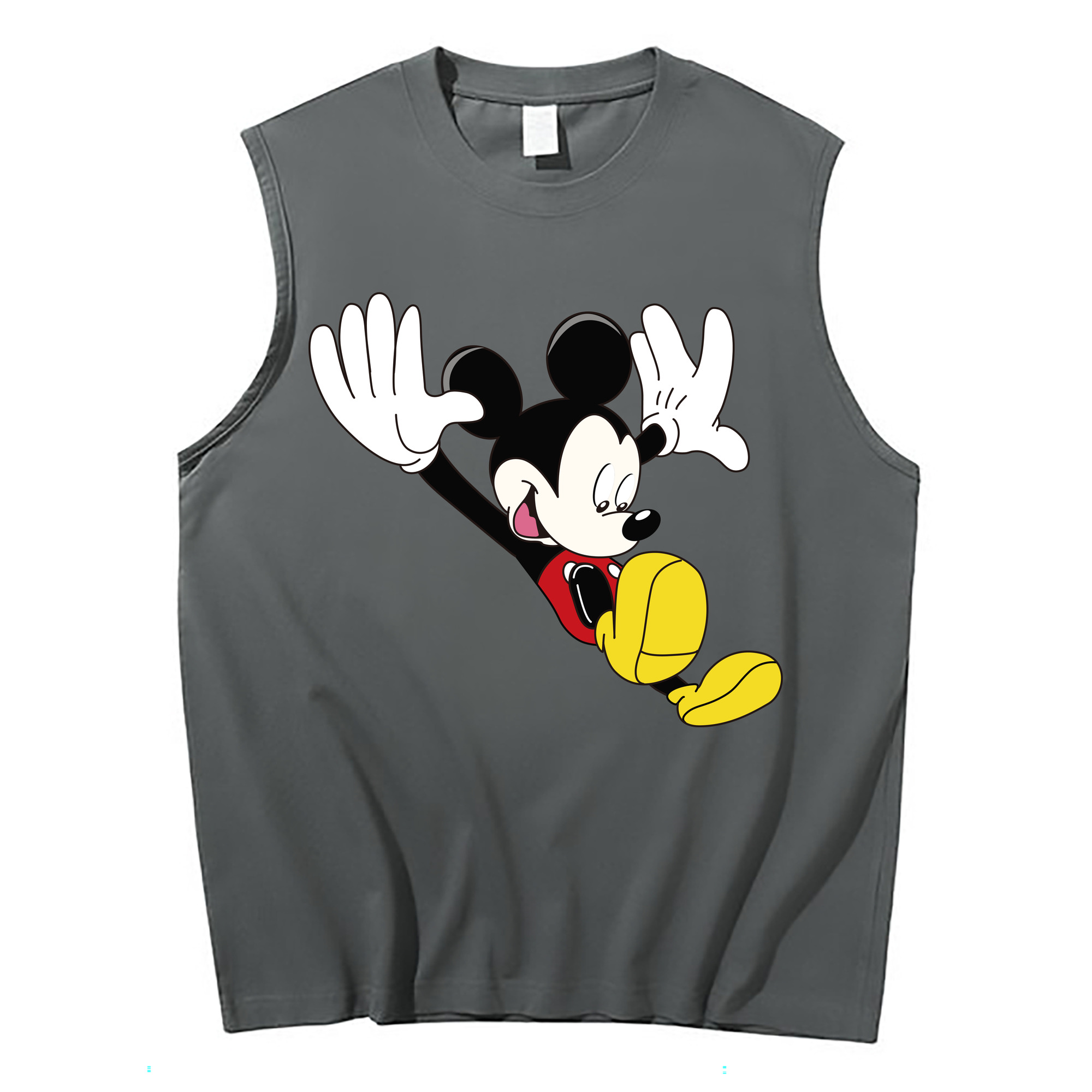 ミッキーマウス Mickey Mouse コットン100％タンクトップ（フロントプリント）